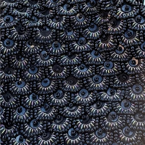 The Edwardian Revival Great Gatsby Style Black Fully Beaded Evening Bag - Picture 8 of 16